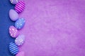 a beautiful colored eggs easter background Royalty Free Stock Photo