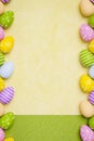A beautiful colored eggs easter background Royalty Free Stock Photo