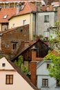Beautiful colored houses on the hill in zagreb, cr Royalty Free Stock Photo