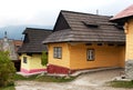 Beautiful colored houses in vlkolinec village