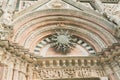 Beautiful colored and medieval street in the old town of Siena, Italy Royalty Free Stock Photo