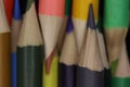 Beautiful colored pencils to draw wood coloring Royalty Free Stock Photo