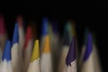 Beautiful colored pencils to draw wood coloring Royalty Free Stock Photo