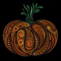 Beautiful colored vector pumpkin patterns Halloween