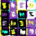 Beautiful colorful abstract graffiti polygons on a black background illustration Royalty Free Stock Photo