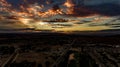 Beautiful, Colorful Aerial Photo of Sunset looking West
