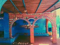 A beautiful colorful arc in a local Nubian house