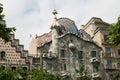 Beautiful colorful House of Bones in Barcelona, Spain, Europe