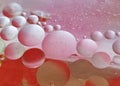 Abstract floating bubbles in water