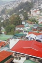 beautiful, colorful cityscape of gangtok hill station, small mountain town is capital of sikkim state of india