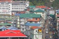 beautiful, colorful cityscape of gangtok hill station, small mountain town is capital of sikkim state of india