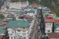 beautiful, colorful cityscape of gangtok hill station, small mountain town is capital of sikkim state of india