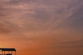 Dramatic red clouds in the blue sky, natural, nature, background