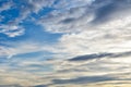 Beautiful colorful cloudscape over Stara Zagora, Bulgaria in winer.