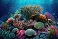 Beautiful Colorful Coral : Great Barrier Reef, Australia Royalty Free Stock Photo