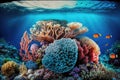 Beautiful Colorful Coral : Great Barrier Reef, Australia Royalty Free Stock Photo
