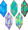 Beautiful colorful crystals with amazing gradient and edges Royalty Free Stock Photo