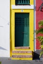 Beautiful colorful door of old San Juan, Puerto Rico