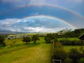 Double rainbows Kenya landscape colors