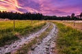 Beautiful, colorful and dramatic sky at sunset. Royalty Free Stock Photo