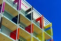 Beautiful colorful fasade of new hotel on sea resort.