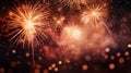 Beautiful colorful firework display for celebration happy new year and merry christmas Generative AI Royalty Free Stock Photo
