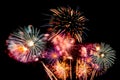 Beautiful colorful firework display at night for celebrate Royalty Free Stock Photo