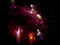 colorful fireworks with New Year Royalty Free Stock Photo