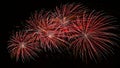 Ignis Brunensis. Beautiful colorful fireworks over the water. International fireworks competition Brno - Czech Republic Royalty Free Stock Photo