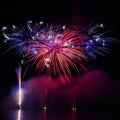 Beautiful colorful fireworks on water. Brno dam. International Fireworks Competition Ignis Brunensis. Brno - Czech Republic - Euro