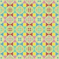 Beautiful of Colorful Flowers, Reapeated, Abstract, Illustrator Floral Pattern Wallpaper