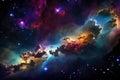 BEAUTIFUL COLORFUL GALAXY BAXKGROUND GENERATED BY AI TOOL Royalty Free Stock Photo