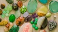 Beautiful and colorful gemstone cabochon