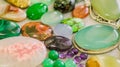 Beautiful and colorful gemstone cabochon