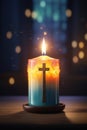 colorful graphics for Easter candle