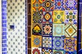 Beautiful and colorful hand-painted Mexican Tiles at a ceramic shop