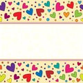 Beautiful, colorful heart background Royalty Free Stock Photo