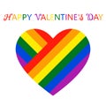 Beautiful colorful heart in flowers of LGBT flag