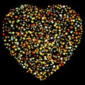 Beautiful colorful heart shape background. EPS 8 Royalty Free Stock Photo