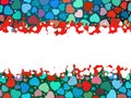 Beautiful colorful heart shape background. EPS 8 Royalty Free Stock Photo