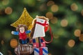 Beautiful and colorful holiday nutcracker ornament decoration