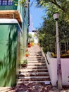 Beautiful colorful houses in Bo Kaap Cape Town. Royalty Free Stock Photo