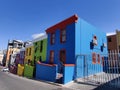 Beautiful colorful houses in Bo Kaap, Cape Town. Royalty Free Stock Photo