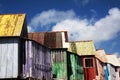 Beautiful colorful huts by the sea Royalty Free Stock Photo