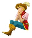Cartoon character - nobleman - charming prince