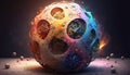 3D Mathematical Representation of The Universe. AI generative.