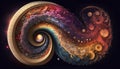 3D Mathematical Representation of The Universe. AI generative.