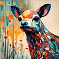 Beautiful lamb art - ai generated image