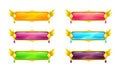 Beautiful colorful long horizontal buttons Royalty Free Stock Photo