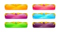 Beautiful colorful long horizontal buttons